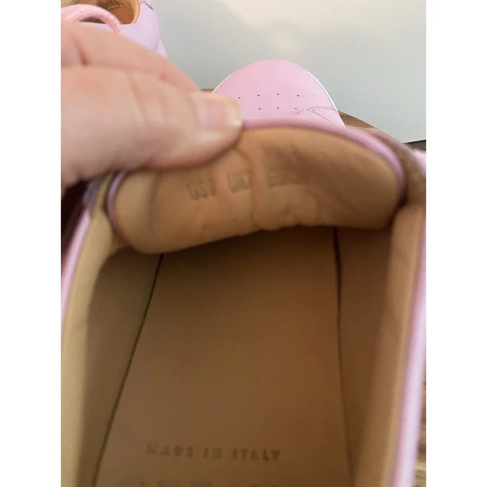 Woman's GREATS Size 9 Brooklyn Pink Leather Sneakers Shoes Made in Italy